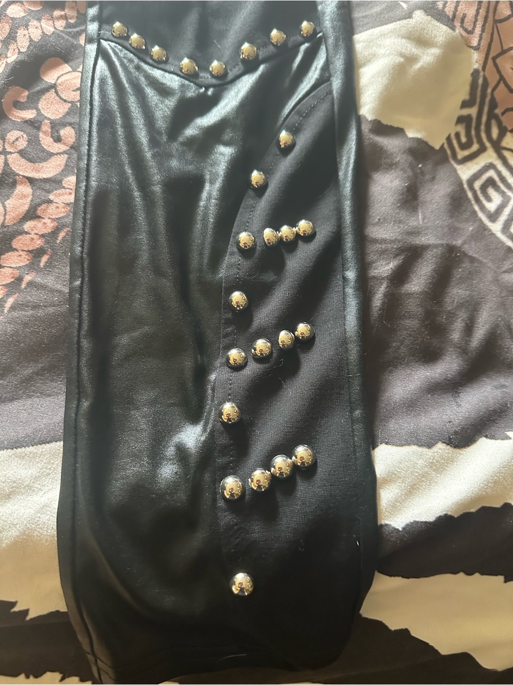 AKIRA Black open Lace-Up Studded leggings excellent condition - Picture 15 of 15